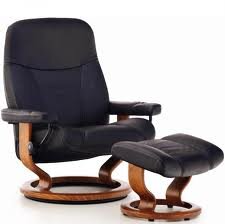 Stressless Consul (M) Chair with Ottoman Batic