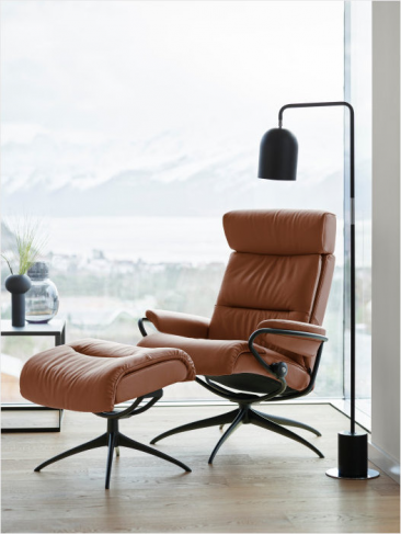 Alternative view of Stressless Tokyo with foodstool
