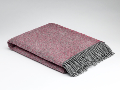 Throw Pure Wool Home Cozy Rose